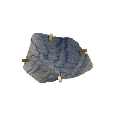 Gem Wall Tile in Brass Setting-Phillips Collection-PHIL-CH84023-Wall ArtSand Onyx-11-France and Son