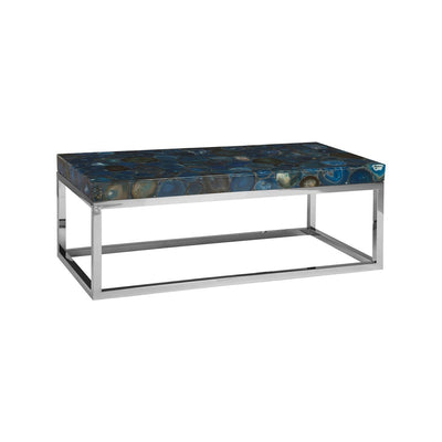 Agate Coffee Table - Stainless Steel Base-Phillips Collection-PHIL-CH87923-Coffee Tables-1-France and Son
