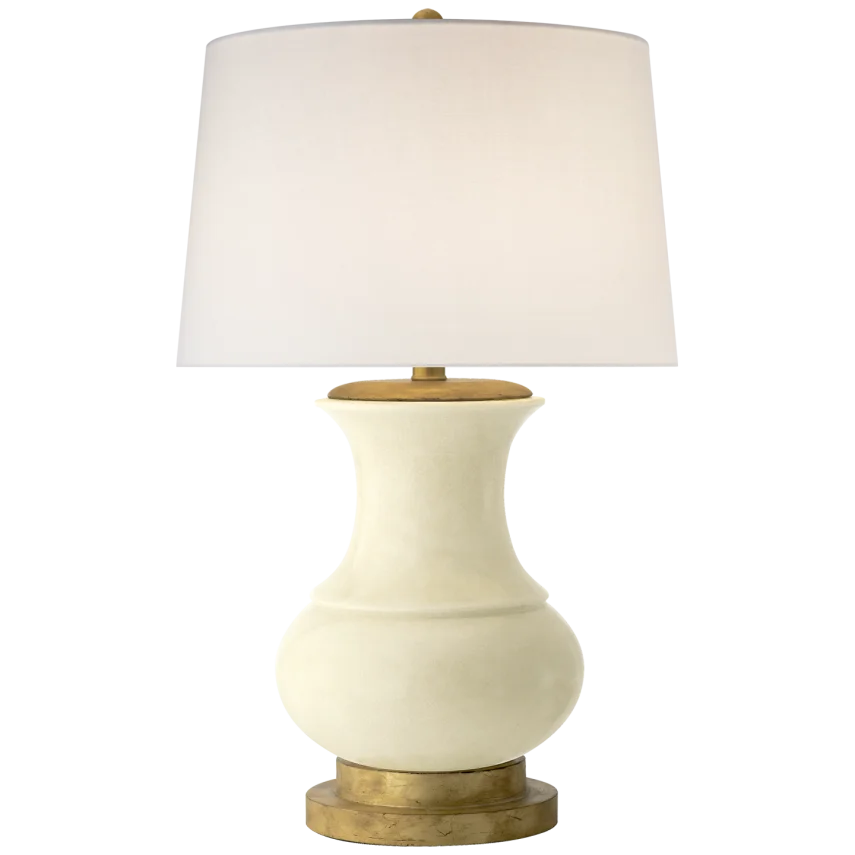 Dallas Table Lamp-Visual Comfort-VISUAL-CHA 8608TS-L-Table LampsTea Stain Crackle-Linen Shade-4-France and Son