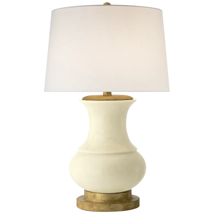 Dallas Table Lamp-Visual Comfort-VISUAL-CHA 8608TS-L-Table LampsTea Stain Crackle-Linen Shade-4-France and Son