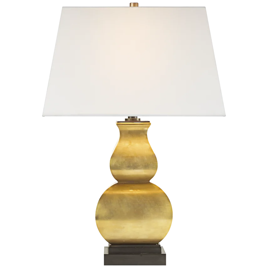 Falcon Table Lamp-Visual Comfort-VISUAL-CHA 8627AB-L-Table LampsAntique-Burnished Brass-Linen Shade-3-France and Son