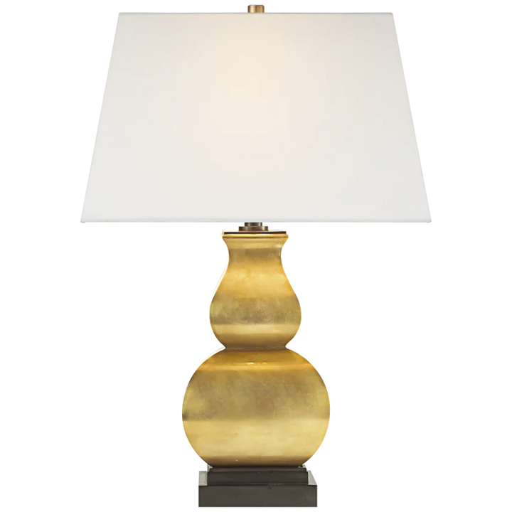 Falcon Table Lamp-Visual Comfort-VISUAL-CHA 8627AB-L-Table LampsAntique-Burnished Brass-Linen Shade-3-France and Son