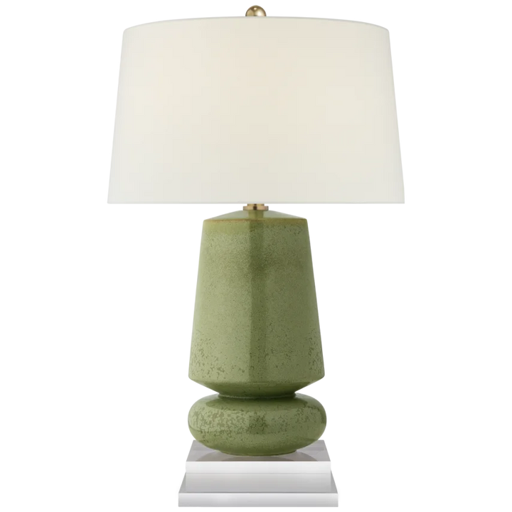 Parisian Small Table Lamp - Linen Shade-Visual Comfort-VISUAL-CHA 8668SHK-L-Table LampsShellish Kiwi-4-France and Son