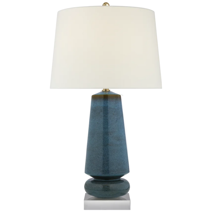 Parisian Medium Table Lamp - Linen Shade-Visual Comfort-VISUAL-CHA 8670OSB-L-Table LampsOslo Blue-3-France and Son