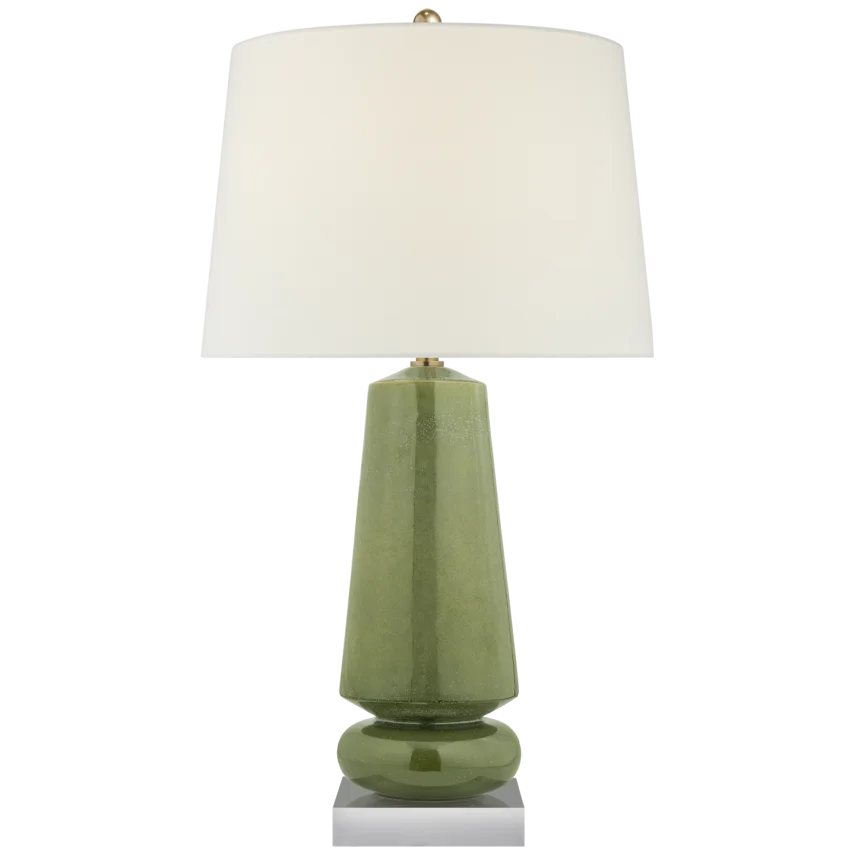 Parisian Medium Table Lamp - Linen Shade-Visual Comfort-VISUAL-CHA 8670SHK-L-Table LampsShellish Kiwi-4-France and Son