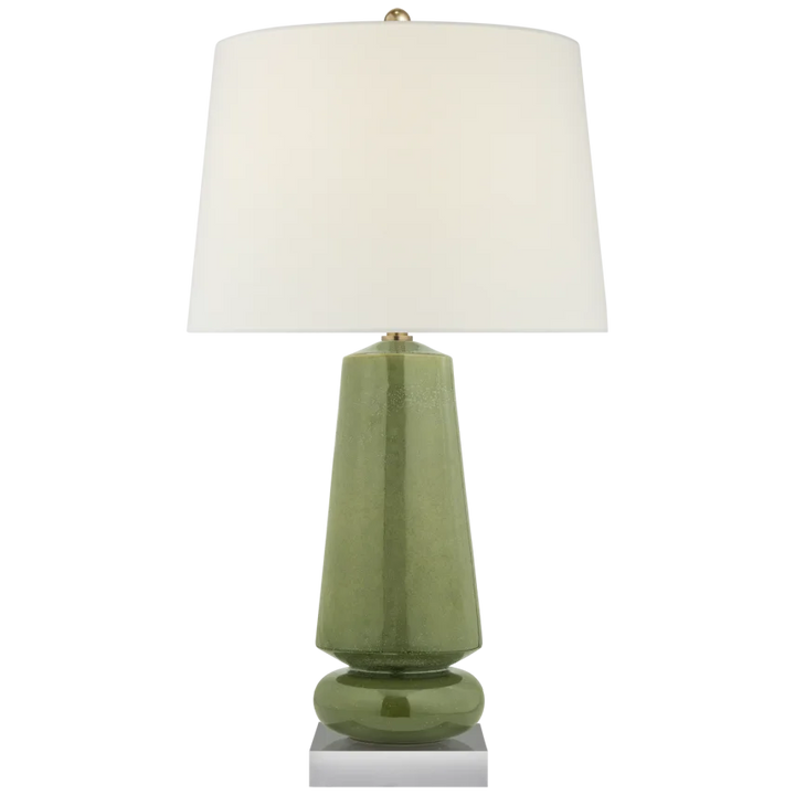 Parisian Medium Table Lamp - Linen Shade-Visual Comfort-VISUAL-CHA 8670SHK-L-Table LampsShellish Kiwi-4-France and Son