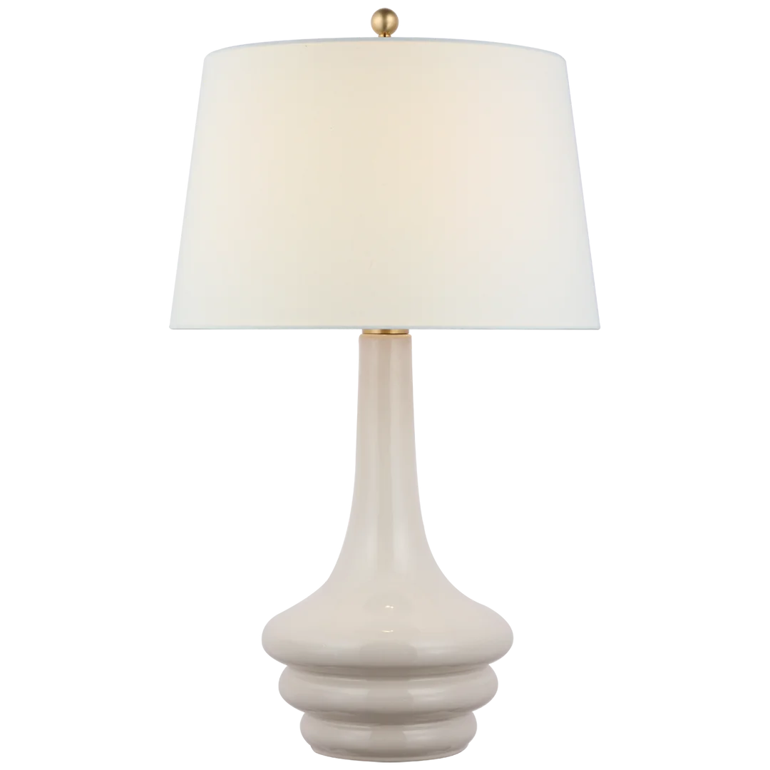 Wolly Large Table Lamp-Visual Comfort-VISUAL-CHA 8688IVO-L-Table LampsIvory-Linen Shade-1-France and Son