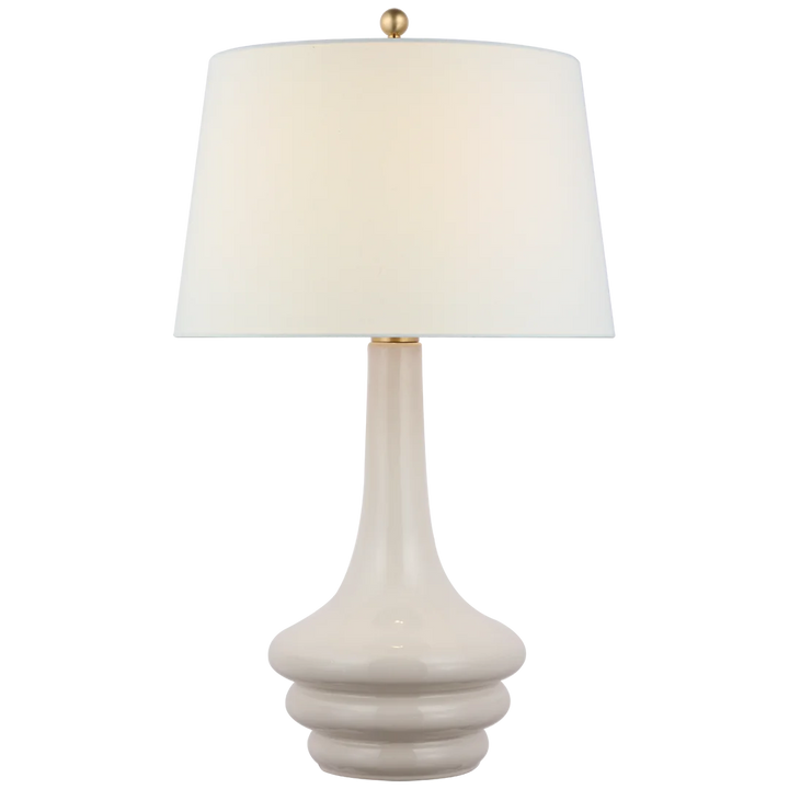 Wolly Large Table Lamp-Visual Comfort-VISUAL-CHA 8688IVO-L-Table LampsIvory-Linen Shade-1-France and Son