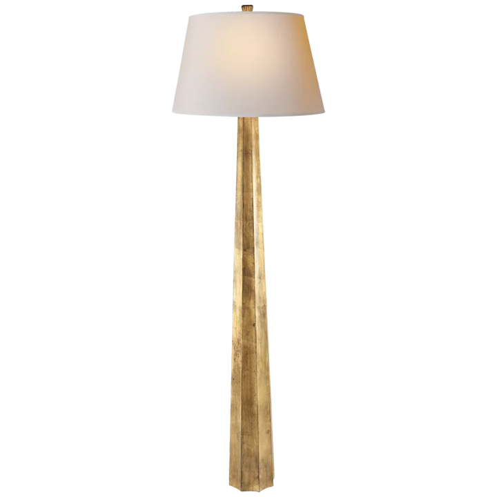 Fornax Floor Lamp-Visual Comfort-VISUAL-CHA 9461GI-NP-Floor LampsGilded Iron-Natural Paper-4-France and Son