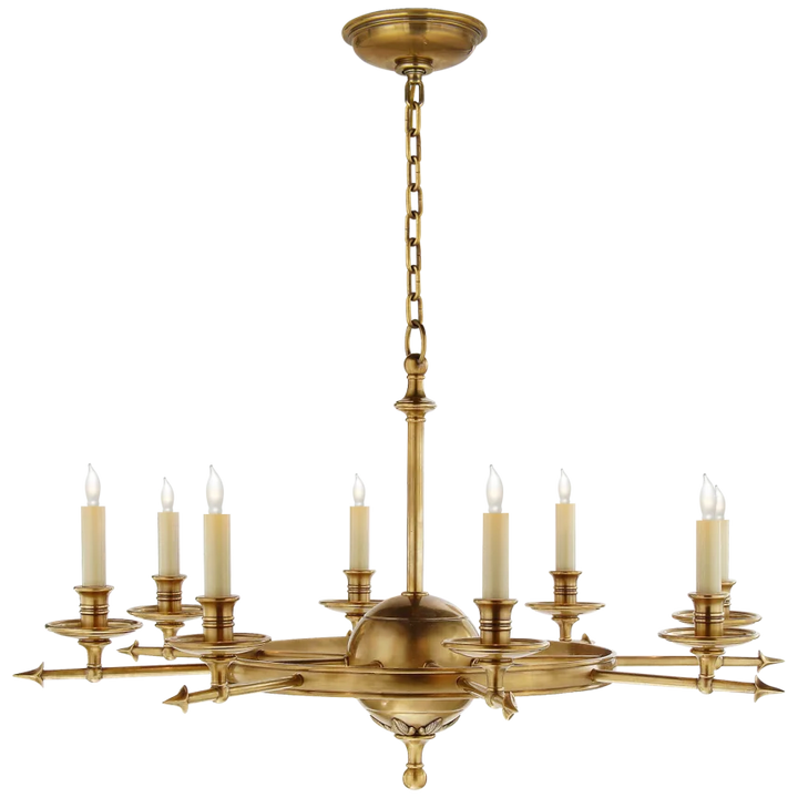 Life and Air Large Chandelier-Visual Comfort-VISUAL-CHC 1447AB-ChandeliersAntique-Burnished Brass-1-France and Son