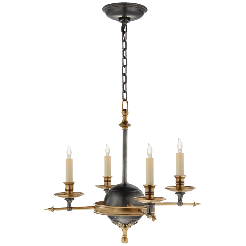 Life and Air Small Chandelier-Visual Comfort-VISUAL-CHC 1448BZ/AB-ChandeliersBronze with Antique Brass-3-France and Son