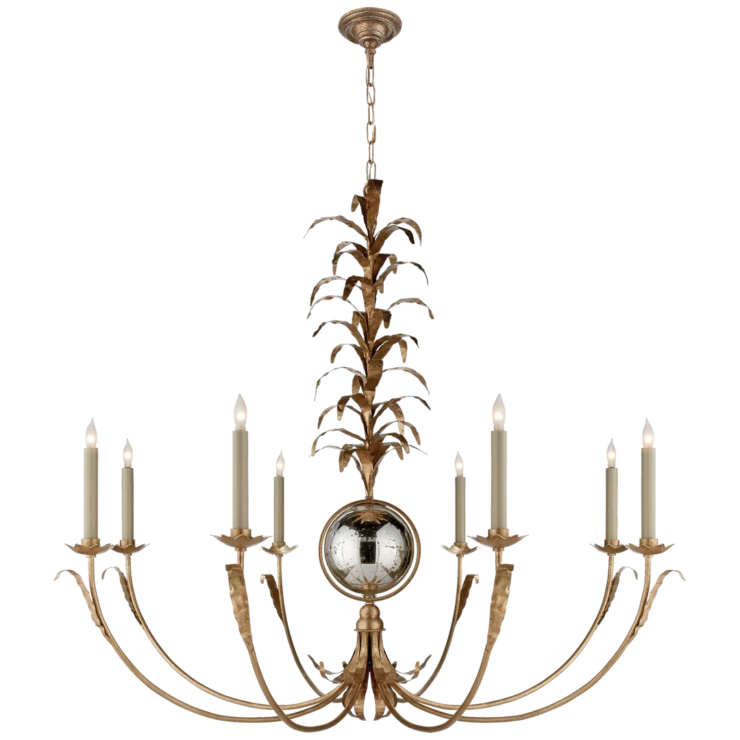 Gracy Chandelier-Visual Comfort-VISUAL-CHC 1474GI-NP-ChandeliersLarge-1-France and Son