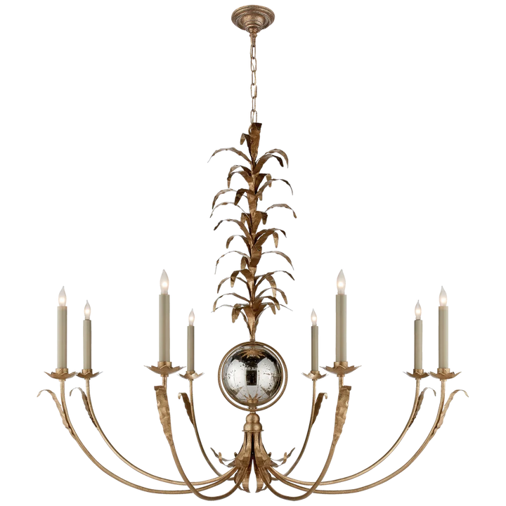 Gracy Chandelier-Visual Comfort-VISUAL-CHC 1474GI-NP-ChandeliersLarge-1-France and Son