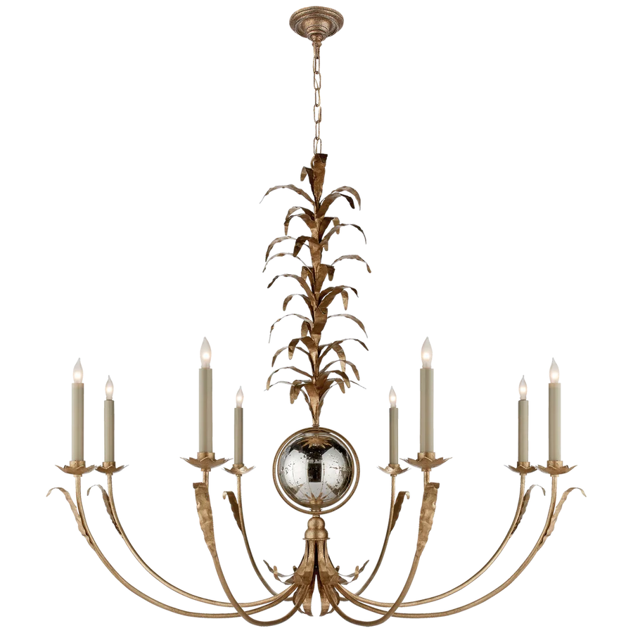 Gracy Chandelier-Visual Comfort-VISUAL-CHC 1474GI-NP-ChandeliersLarge-1-France and Son