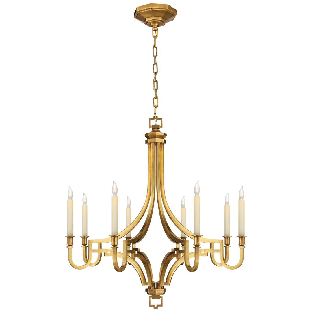 Mason Chandelier-Visual Comfort-VISUAL-CHC 1561AB-ChandeliersAntique-Burnished Brass-Medium-5-France and Son