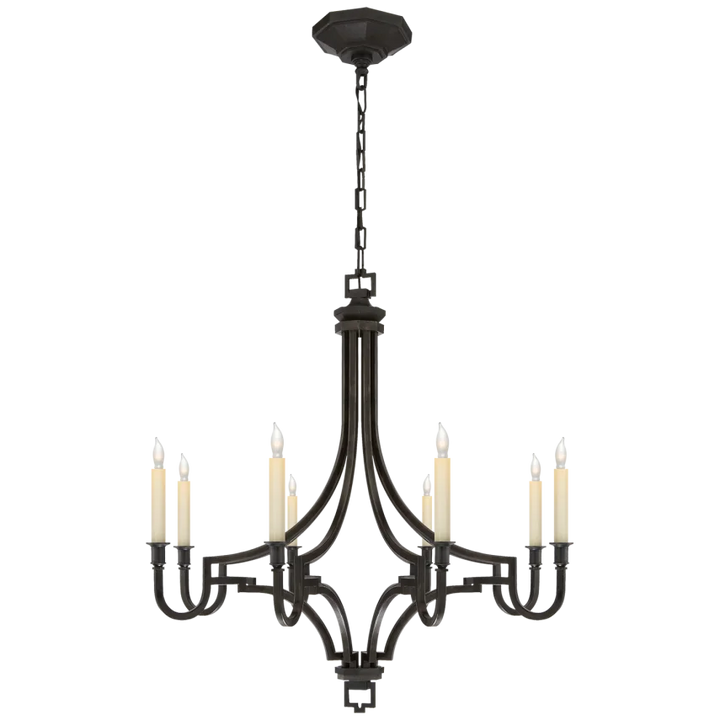 Mason Chandelier-Visual Comfort-VISUAL-CHC 1561AI-ChandeliersAged Iron-Medium-6-France and Son