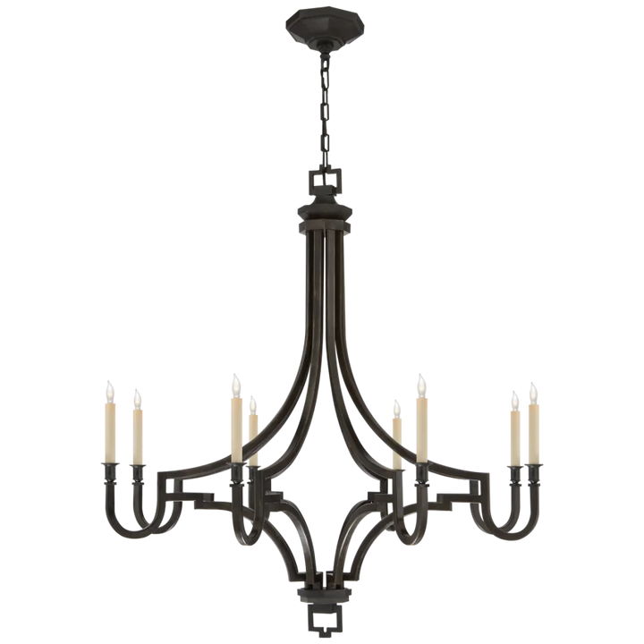 Mason Chandelier-Visual Comfort-VISUAL-CHC 1562AI-ChandeliersAged Iron-Large-2-France and Son