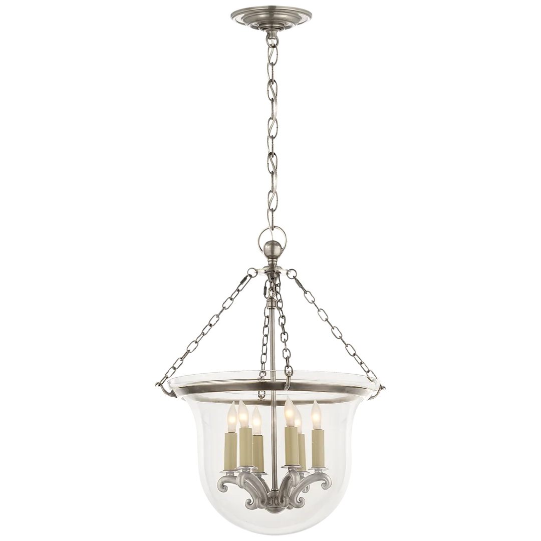 Cascade Medium Bell Jar Lantern-Visual Comfort-VISUAL-CHC 2117AN-ChandeliersAntique Nickel-2-France and Son