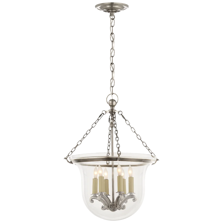 Cascade Medium Bell Jar Lantern-Visual Comfort-VISUAL-CHC 2117AN-ChandeliersAntique Nickel-2-France and Son