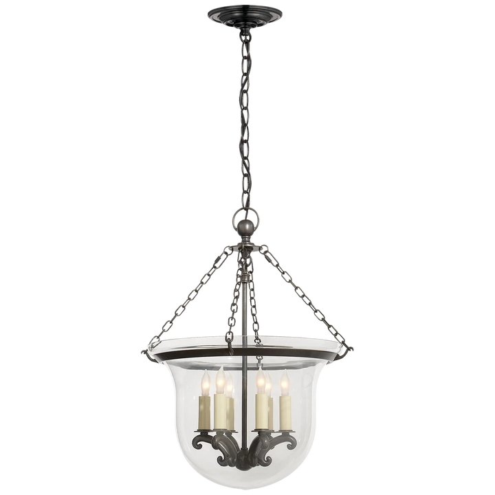 Cascade Medium Bell Jar Lantern-Visual Comfort-VISUAL-CHC 2117BZ-ChandeliersBronze-3-France and Son