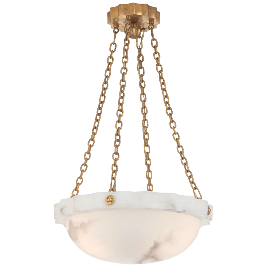 Fleur Band Medium Chandelier-Visual Comfort-VISUAL-CHC 2149ALB-Chandeliers-1-France and Son
