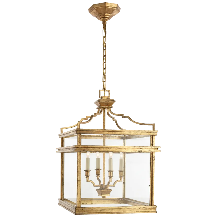 Mason Medium Lantern-Visual Comfort-VISUAL-CHC 2161GI-PendantsGilded Iron-2-France and Son