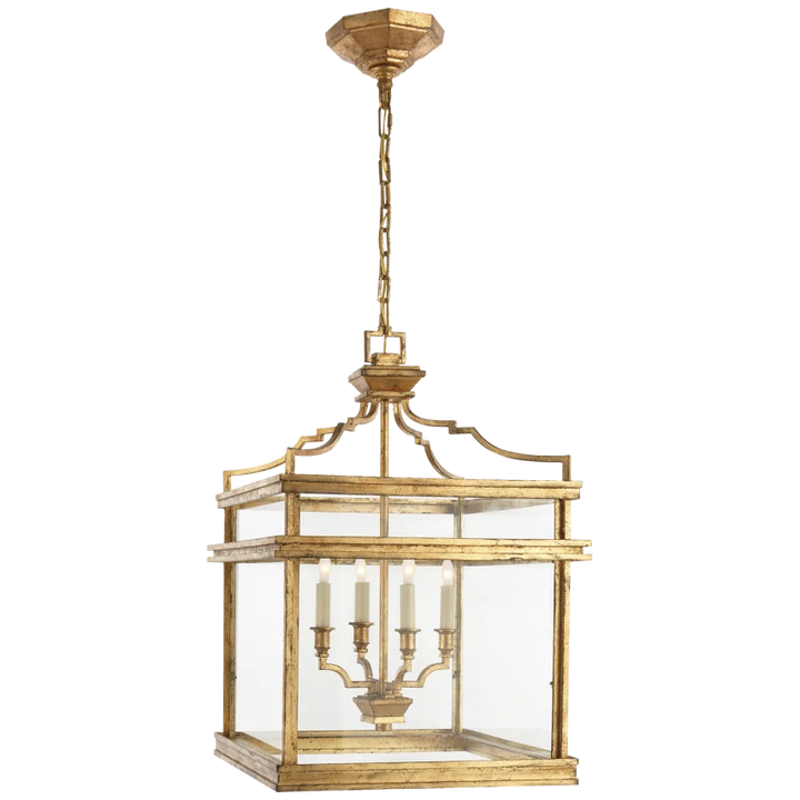 Mason Medium Lantern-Visual Comfort-VISUAL-CHC 2161GI-PendantsGilded Iron-2-France and Son