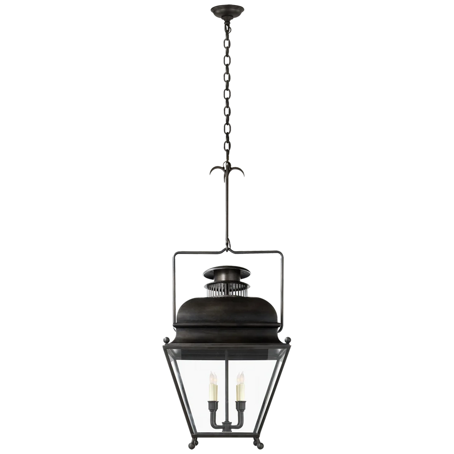 Halley Large Lantern-Visual Comfort-VISUAL-CHC 2216AI-ChandeliersAged Iron-1-France and Son