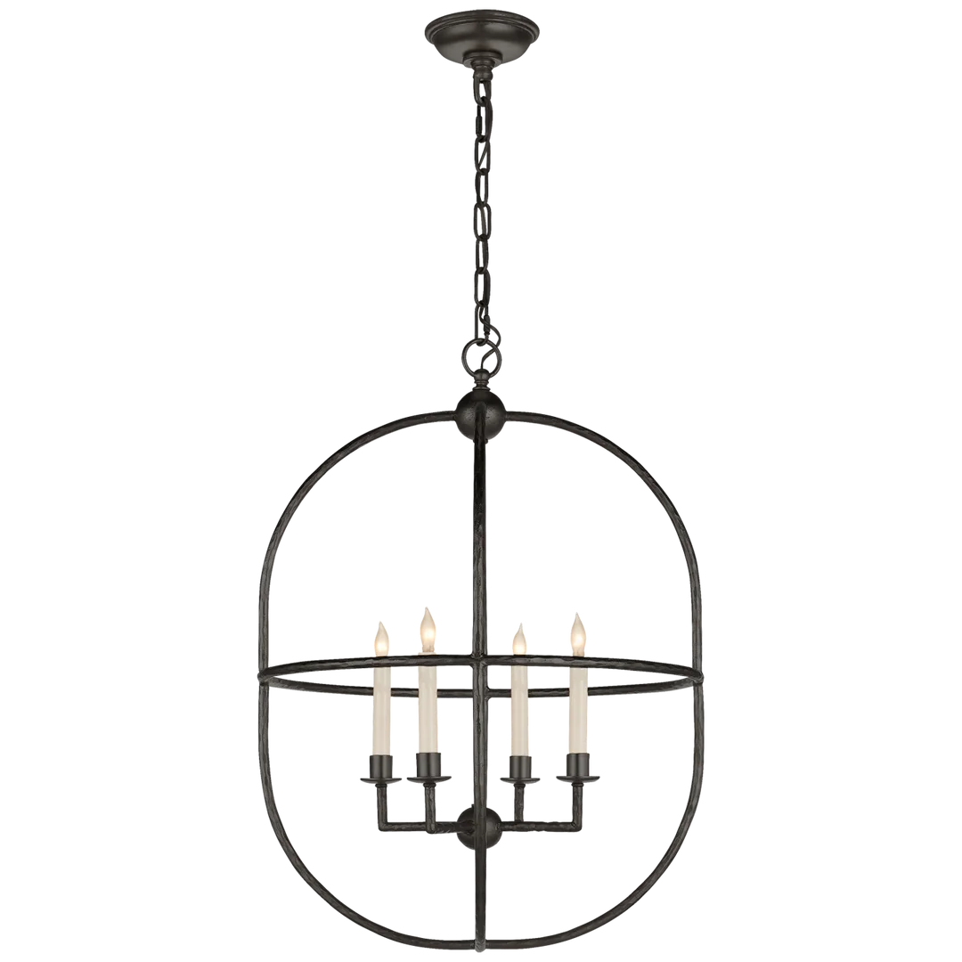 Dawn Open Oval Lantern-Visual Comfort-VISUAL-CHC 2224AI-ChandeliersAged Iron-1-France and Son