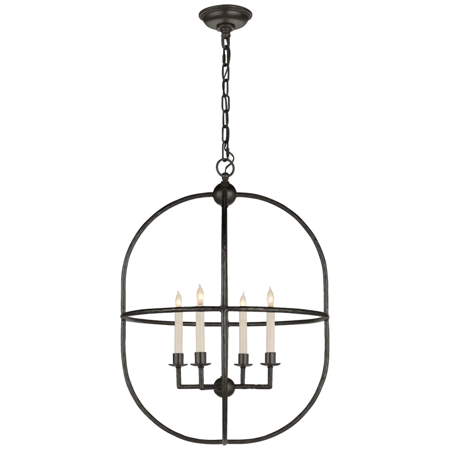 Dawn Open Oval Lantern-Visual Comfort-VISUAL-CHC 2224AI-ChandeliersAged Iron-1-France and Son