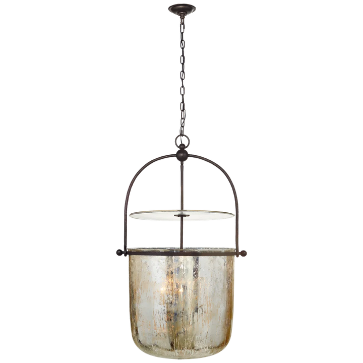 Lordford Large Smoke Bell Lantern-Visual Comfort-VISUAL-CHC 2271AI-MG-PendantsAged Iron-1-France and Son