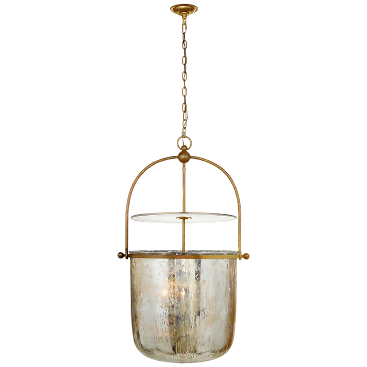 Lordford Large Smoke Bell Lantern-Visual Comfort-VISUAL-CHC 2271GI-MG-PendantsGilded Iron-2-France and Son