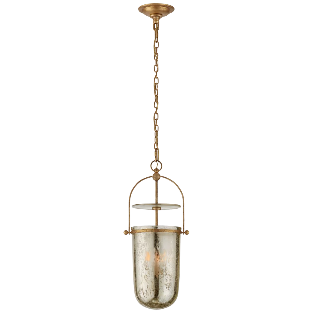 Lorry Tall Smoke Bell Lantern-Visual Comfort-VISUAL-CHC 2298GI-MG-ChandeliersGilded Iron-Mercury Glass-2-France and Son