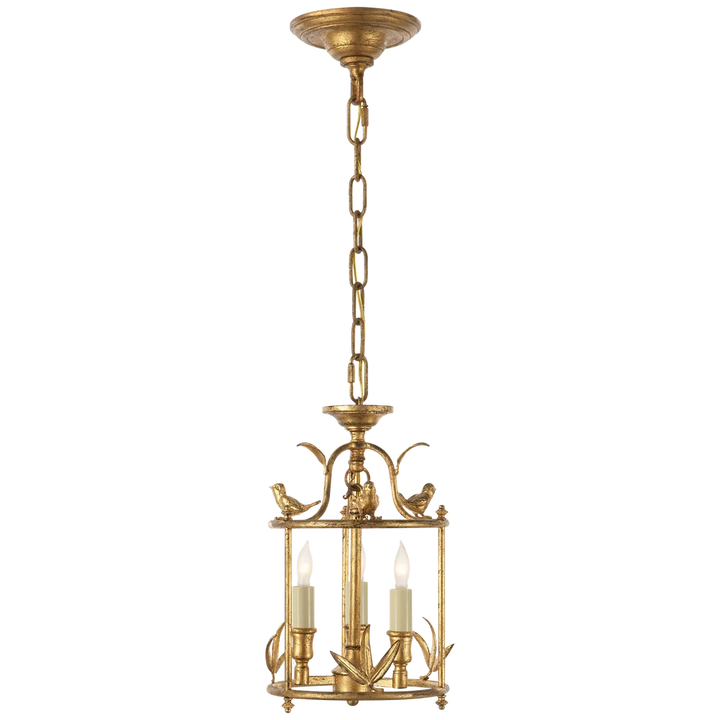 Diedre Petite Classical Perching Bird Lantern-Visual Comfort-VISUAL-CHC 3109GI-ChandeliersGilded Iron-1-France and Son