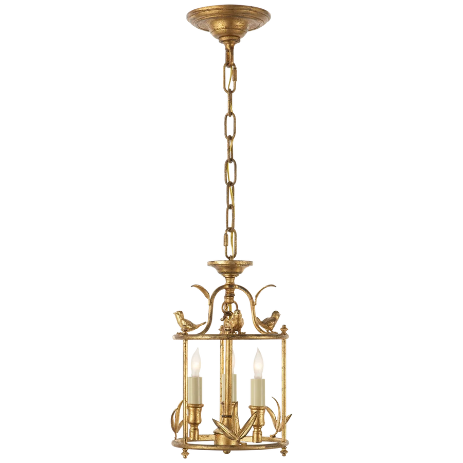 Diedre Petite Classical Perching Bird Lantern-Visual Comfort-VISUAL-CHC 3109GI-ChandeliersGilded Iron-1-France and Son