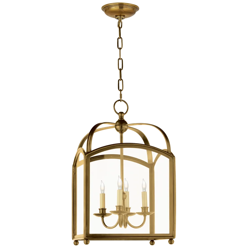 Arcy Top Small Lantern-Visual Comfort-VISUAL-CHC 3421AB-lanternsAntique-Burnished Brass-1-France and Son