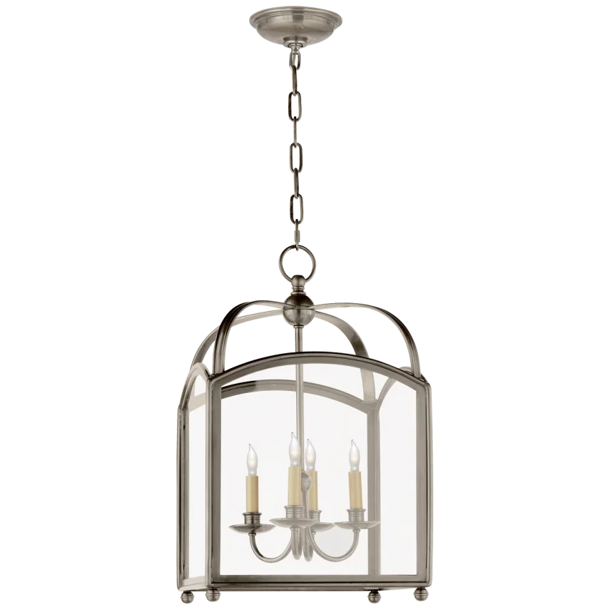 Arcy Top Small Lantern-Visual Comfort-VISUAL-CHC 3421AN-lanternsAntique Nickel-2-France and Son