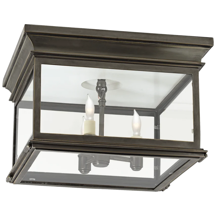 Clone Large Square Flush Mount-Visual Comfort-VISUAL-CHC 4129BZ-CG-Flush MountsBronze / 4129BZ-CG-Clear Glass-5-France and Son