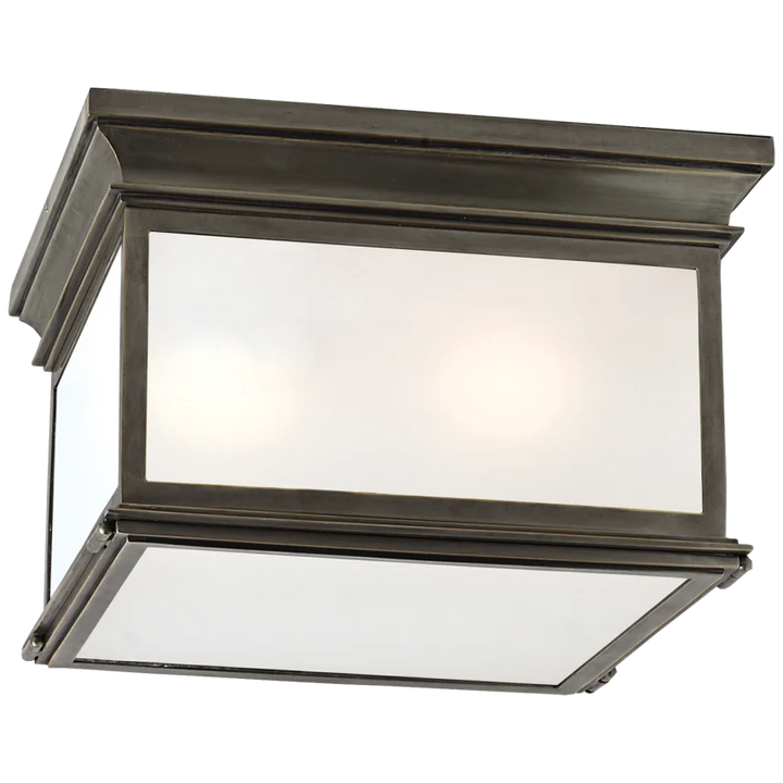 Clone Large Square Flush Mount-Visual Comfort-VISUAL-CHC 4129BZ-FG-Flush MountsBronze / 4129BZ-FG-Frosted Glass-6-France and Son