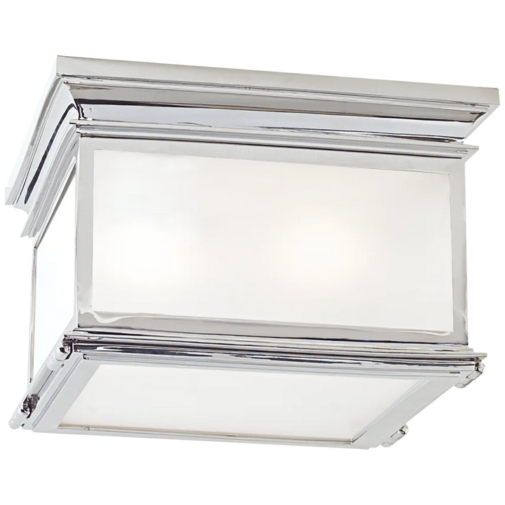 Clone Large Square Flush Mount-Visual Comfort-VISUAL-CHC 4129PN-FG-Flush MountsPolished Nickel-Frosted Glass-8-France and Son