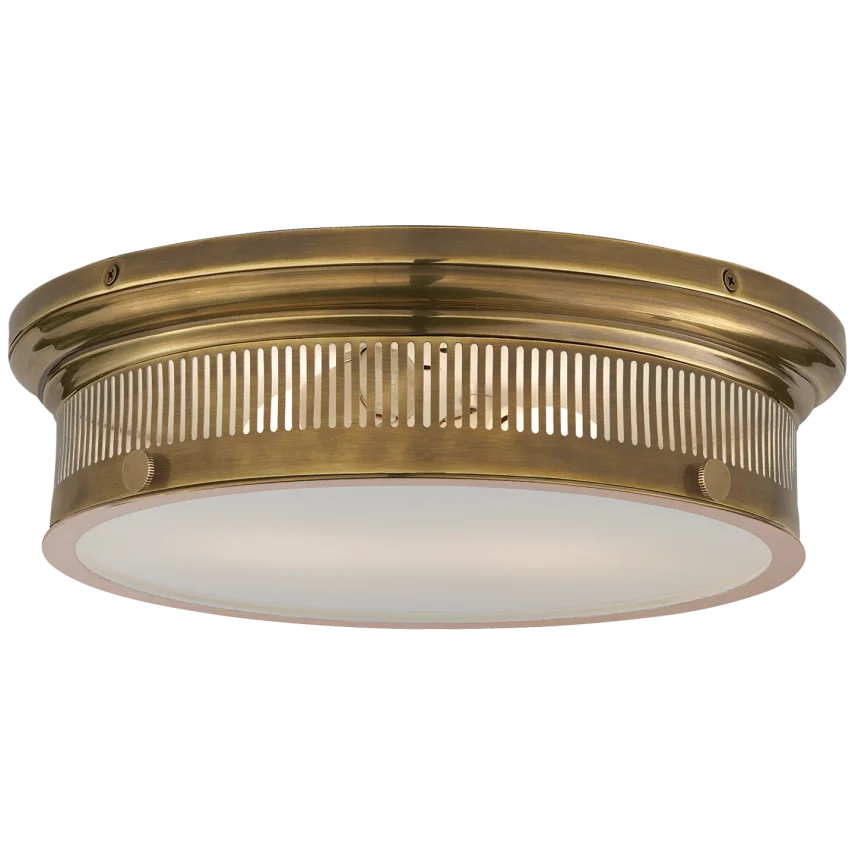 Alden Flush Mount-Visual Comfort-VISUAL-CHC 4392AB-WG-Flush MountsAntique-Burnished Brass-White Glass-1-France and Son