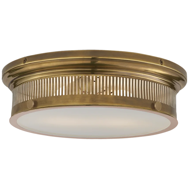 Alden Flush Mount-Visual Comfort-VISUAL-CHC 4392AB-WG-Flush MountsAntique-Burnished Brass-White Glass-1-France and Son