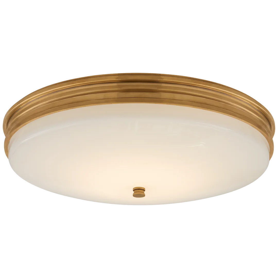 Laura Medium Flush Mount-Visual Comfort-VISUAL-CHC 4603AB-WG-Flush MountsAntique-Burnished Brass-White Glass-1-France and Son