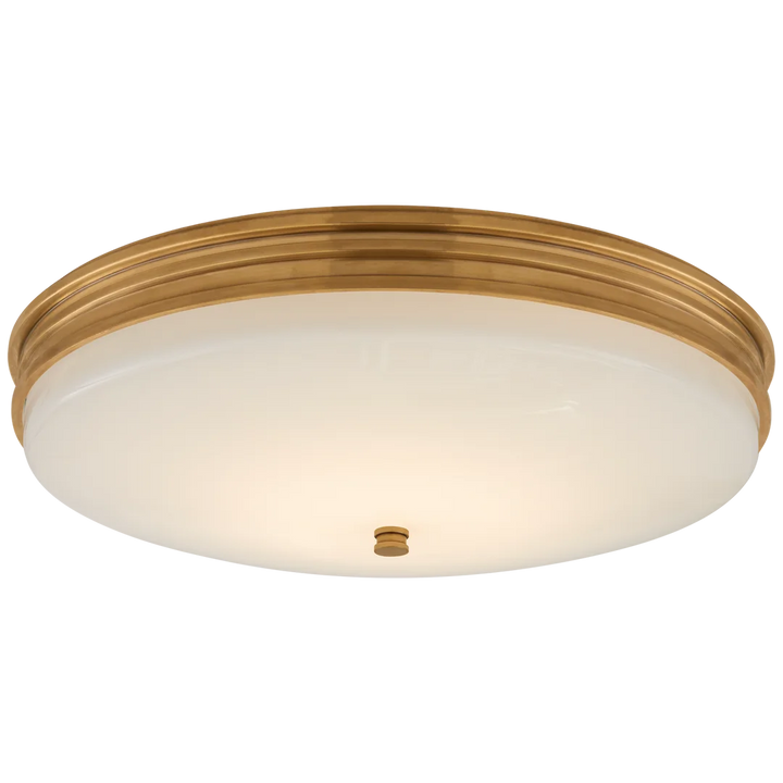 Laura Medium Flush Mount-Visual Comfort-VISUAL-CHC 4603AB-WG-Flush MountsAntique-Burnished Brass-White Glass-1-France and Son