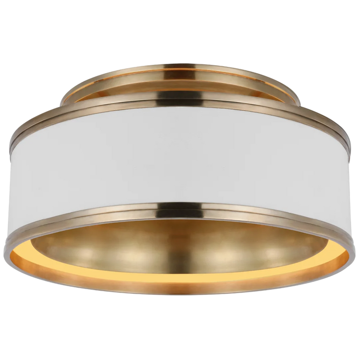 Corla Flush Mount-Visual Comfort-VISUAL-CHC 4611WHT/AB-Flush MountsMatte White and Antique-Burnished Brass/14"-8-France and Son