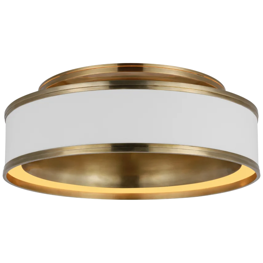 Corla 18" Flush Mount-Visual Comfort-VISUAL-CHC 4612WHT/AB-Flush MountsMatte White and Antique-Burnished Brass-4-France and Son