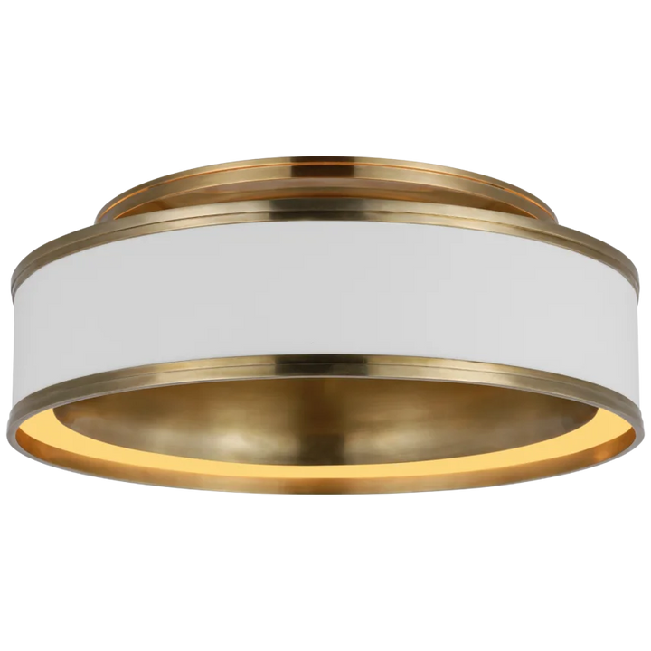 Corla 18" Flush Mount-Visual Comfort-VISUAL-CHC 4612WHT/AB-Flush MountsMatte White and Antique-Burnished Brass-4-France and Son