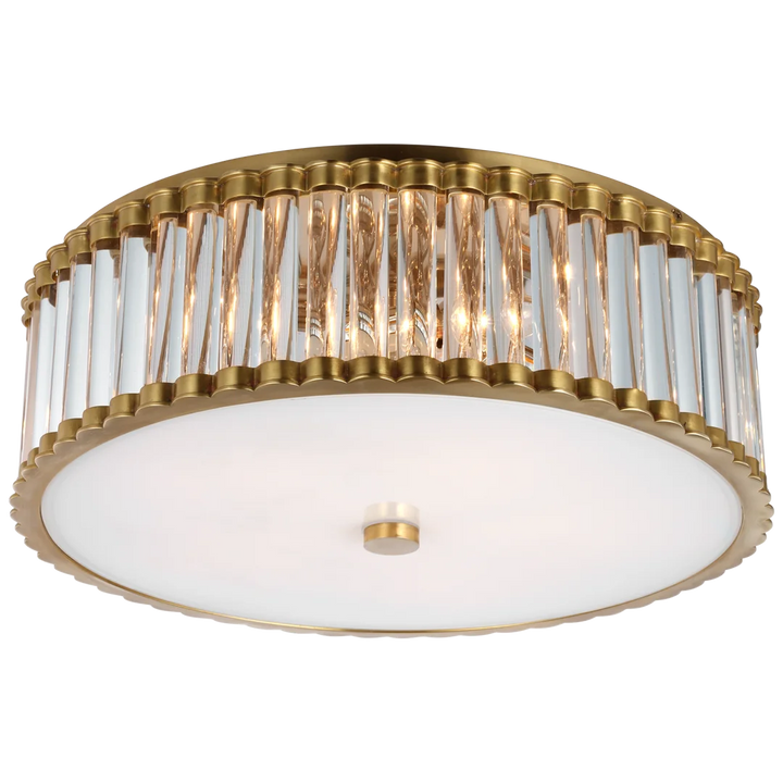 Keaner 18" Flush Mount-Visual Comfort-VISUAL-CHC 4926HAB-CG-Flush MountsHand-Rubbed Antique Brass-1-France and Son