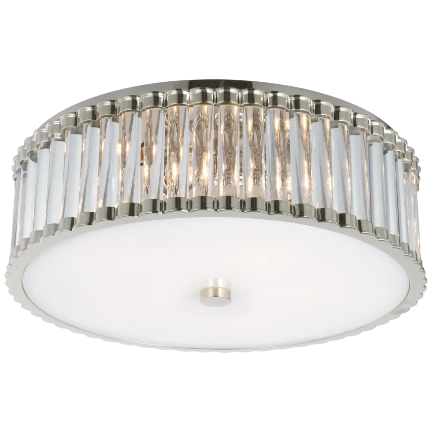 Keaner 18" Flush Mount-Visual Comfort-VISUAL-CHC 4926PN-CG-Flush MountsPolished Nickel-2-France and Son