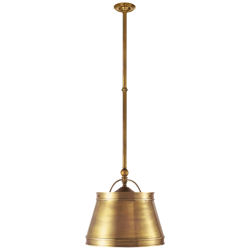 Skye Single Shop Light-Visual Comfort-VISUAL-CHC 5101AB-AB-PendantsAntique-Burnished Brass-1-France and Son